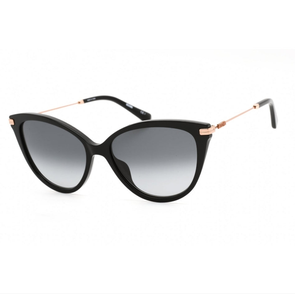MOSCHINO- MOS069/S SUNGLASSES BLACK / GREY WOMEN'S - Picture 4 of 9